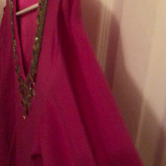 Cache silk tunic with crystal embroidery - Picture 4 of 8